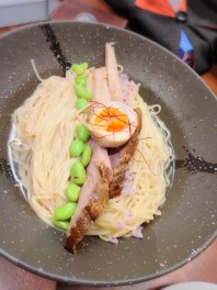 村山さんの秘伝（枝豆）のつけ麺　小千谷　麵屋ようか　麺人　麺狂い　麺紀行