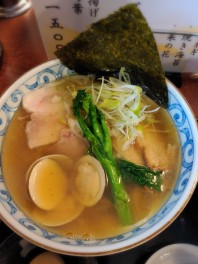 お正月限定　焼きあご×ハマグリ×塩　出汁炊きご飯　らぁ麺武者気　麵人　麺狂い　麵紀行