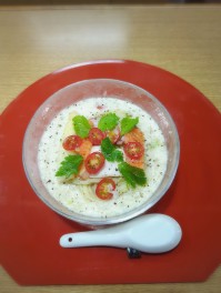 ホワイトアスパラガスの冷製麺　長岡　ラーメンおこじょ　麺人　麵狂い　麵紀行