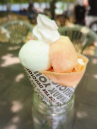 とびきりピーチクレープを遂に喰らうの巻　白根　フルーツ童夢　やまだ農園　スイーツ男子のスイーツ巡り
