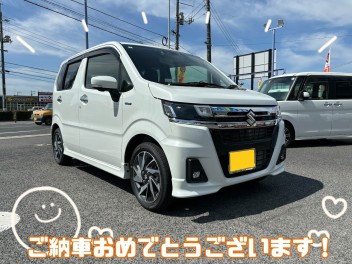 I・K様、ワゴンRカスタムZご納車おめでとうございます！