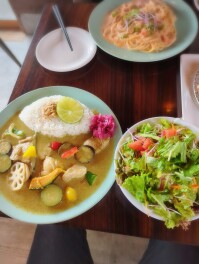チキンと野菜のグリーンカレーしか勝たん　南魚沼　浦佐　キッチン＆カフェほうき星　Gourmet男子のグル巡り
