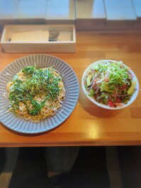 新店開拓　梅のペペロンチーノ　しらすのせしか勝たん　南魚沼　ほうき星　Gourmet男子のグル巡り
