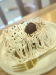 栗と紅茶のシフォンケーキしか勝たん　長岡　干場　Come　sta? Cafe男子のカフェ巡り