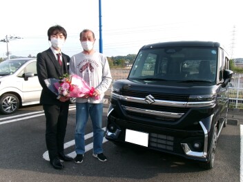 新車　スペーシアカスタムご納車いただきました！