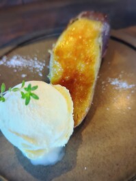 蜜焼き芋のブリュレを喰らうの巻　加茂市　KIDORI　Cafe　Sweets男子のスイーツ巡り