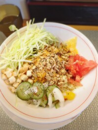 チーズバーガーまぜそばを喰らうの巻　燕市　KUBO　LABO　麺人　麺狂い　麵紀行　啜郎の麵スタグラム