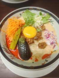 もち麦麵のスパイス冷し担々まぜ麵　長岡　麺や一晃亭　麺人　麵狂い　麵紀行　啜郎の麵スタグラム
