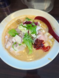 海老白湯麺を喰らうの巻　六日町　中華こしじ　麺人　麵狂い　麵紀行　啜郎の麵スタグラム