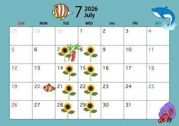 ７月のカレンダー★