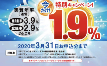 特別金利1.9％終了間近