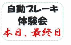 自動ブレーキ体験 最終日