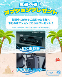 夏のオプションプレゼントキャンペーン開催中