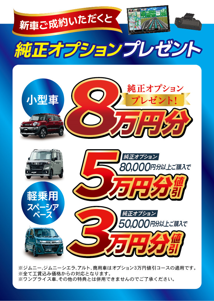 スズキ オプション50000分 プレゼント券-