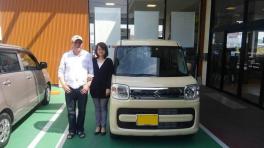 松永のD様☆スペーシア（HYBRID X）シフォンアイボリー(^O^)／納車★