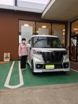 明王台S様♪スペーシアカスタムHYBRID XS ・ピュアホワイトパール♬