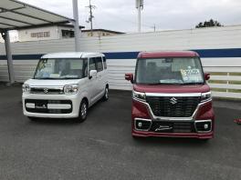 新型スペーシア・スペーシアカスタムの展示車！！