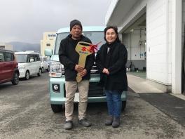 佐藤様のエブリイワゴン納車致しました！