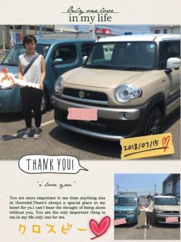 阿部様のクロスビー納車いたしました！！