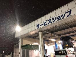 雪が降ってきました～！！