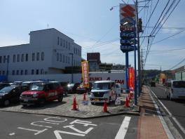 今日も快晴！後退自動ブレーキ同乗試乗会開催中。