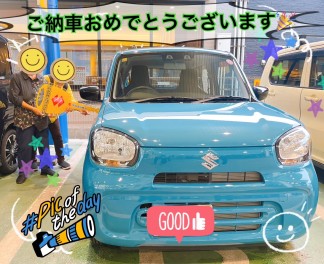 Ｈ様、スズキ軽燃費NO１のアルト納車！