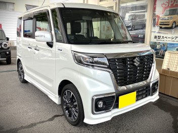 富津市にお住まいのI様に、スペーシアカスタムをご納車いたしました。