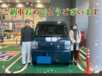 ブルーのエブリイ納車しました