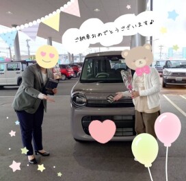 ワゴンアールスマイルご納車おめでとうございます✨