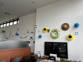 夏の飾り付けしました！！！