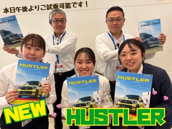 NEWハスラー本日登場！フロントグリル変更！デュアルセンサーブレーキサポートⅡでより安全に！新色も登場☆☆☆本日午後よりご試乗可能です☆☆☆