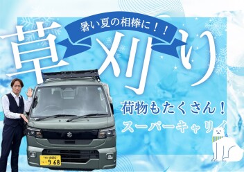夏は草が育ちすぎますよね！草刈りには是非、スズキのキャリイを！