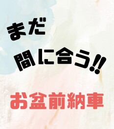 【まだ間に合います！！】