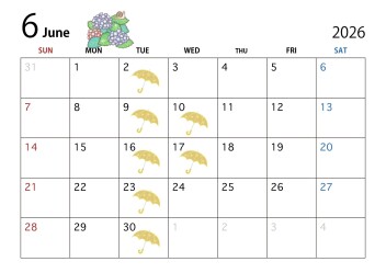 6月の定休日のお知らせ