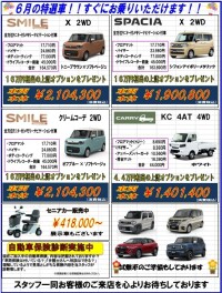 ６月のお買い得車！