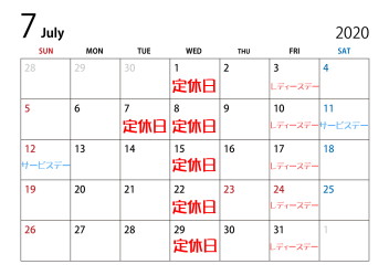 ７月カレンダー♪