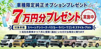 ≪車種限定≫純正オプション☆7万円分☆プレゼント！！