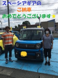 O様スペーシアギアのご納車おめでとうございます!(^^)!