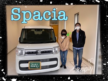 グランドオープン目玉車！！スペーシア納車式☆゜＊