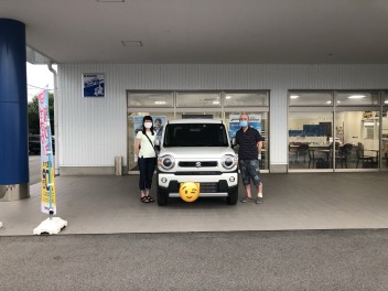 ☆Ｓ様ご夫婦に新型ハスラーご納車させていただきました(@^^)/☆