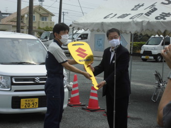 八代市への車両無償貸与のご報告