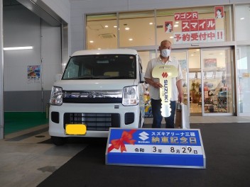 ☆★☆　Ｗ様 エブリイワゴンご納車です！　☆★☆