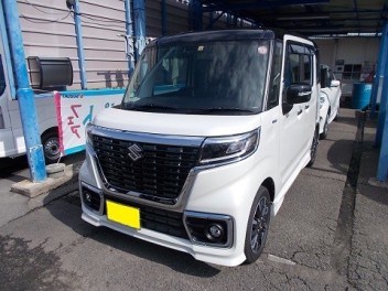 ♪　スペーシアカスタム　ＨＹＢＲＩＤ　ＸＳターボ納車です。