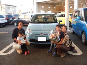 フィアット納車させていただきました。