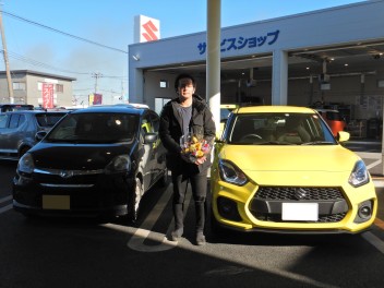 スイフトスポーツ納車させていただきました★