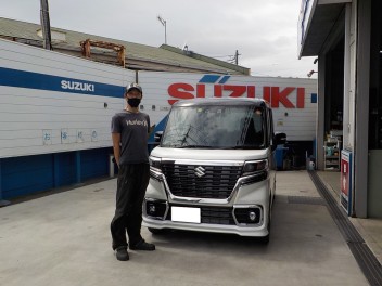 スペーシアカスタム ＨＹＢＲＩＤ ＸＳターボ☆御納車☆致しました♪♪♪