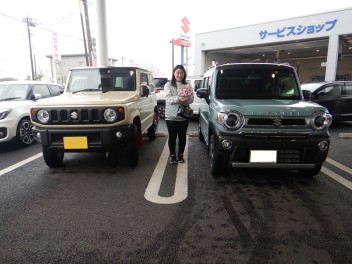 ハスラーご納車させていただき誠にありがとうございます。