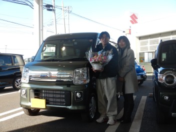 エブリイワゴン納車させて頂きました★