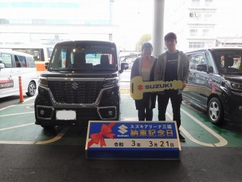 ☆★☆　Ｆ様　スペーシアカスタムご納車です！　☆★☆