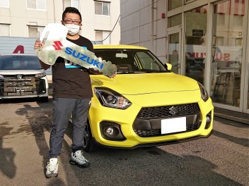 富津市にお住いのS様にスイフトスポーツをご納車いたしました。